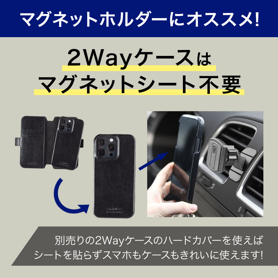 2Wayケースはマグネットシート不要